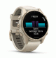 fēnix 8 – 43 mm, AMOLED - Sapphire, Soft Gold with Fog Gray/Dark Sandstone Silicone Band - 010-02903-11 - Garmin